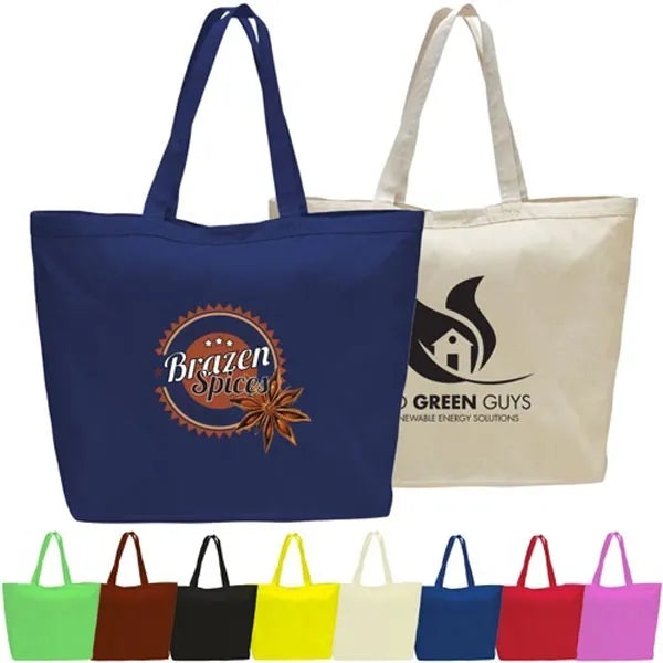 12 Oz. Cotton Canvas Big Tote With Velcro Closure