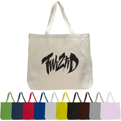 12 oz. Extra Large Grocery Cotton Tote Bag 20"x15"x5"