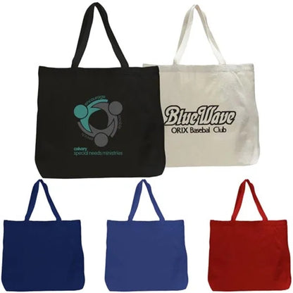 7 oz. Cotton Canvas Jumbo Grocery Tote Bag (20" X 15")