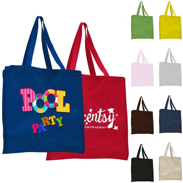 12 oz.Classic Book Tote Bags w/ Gusset Canvas (14"X15"X4")