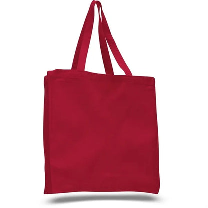 12 oz.Classic Book Tote Bags w/ Gusset Canvas (14"X15"X4")