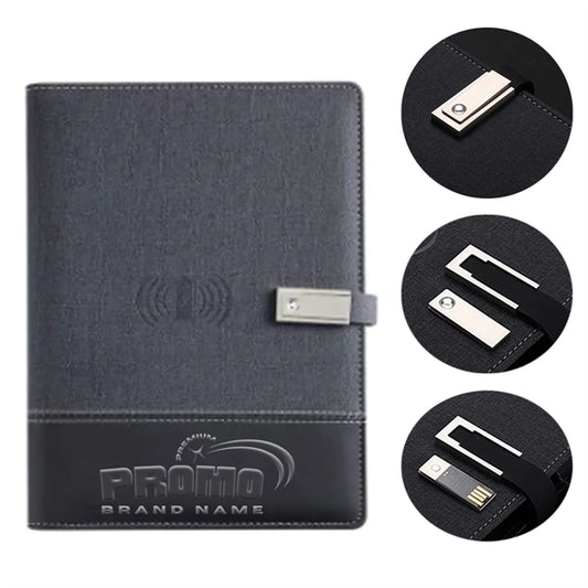 8000mAh Wireless Mobile Power Loose-Leaf Discbound Notebook