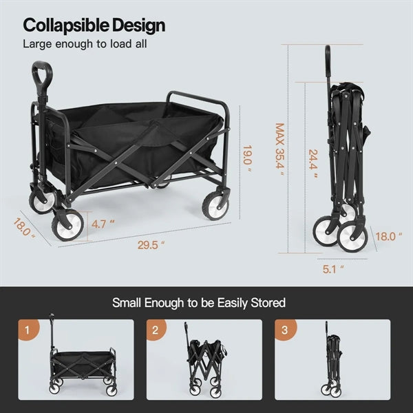 Collapsible Folding Utility Wagon Cart