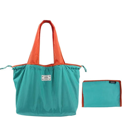 Drawstring Oxford Folding Shopping Bag