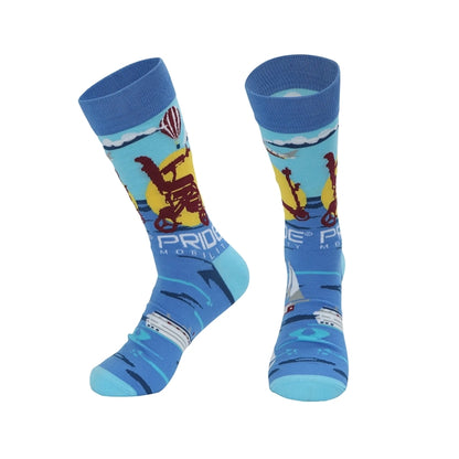 Custom Knitted Jacquard Crew Dress Socks - 168 needle