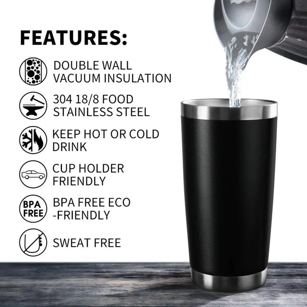 20oz Stainless Steel Tumbler with Lid