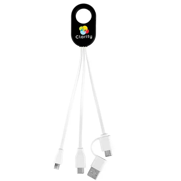 5-in-1 Cell Phone Charging Cable with Carabiner Clip
