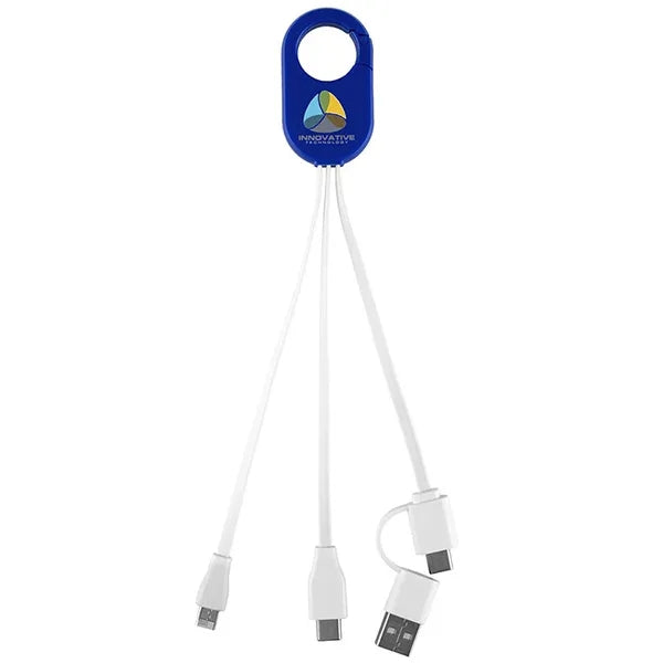 5-in-1 Cell Phone Charging Cable with Carabiner Clip