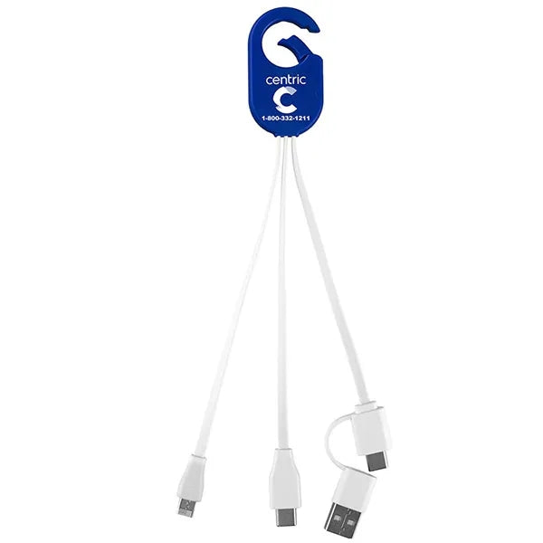 5-in-1 Cell Phone Charging Cable with Carabiner Clip