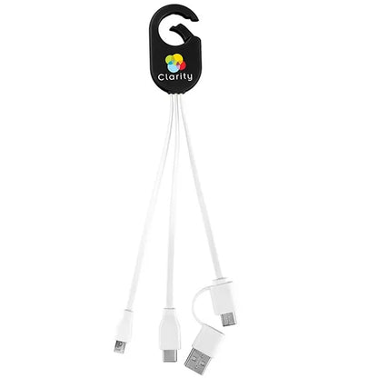 5-in-1 Cell Phone Charging Cable with Carabiner Clip