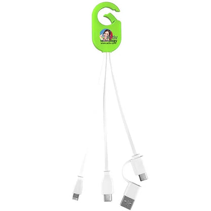 5-in-1 Cell Phone Charging Cable with Carabiner Clip