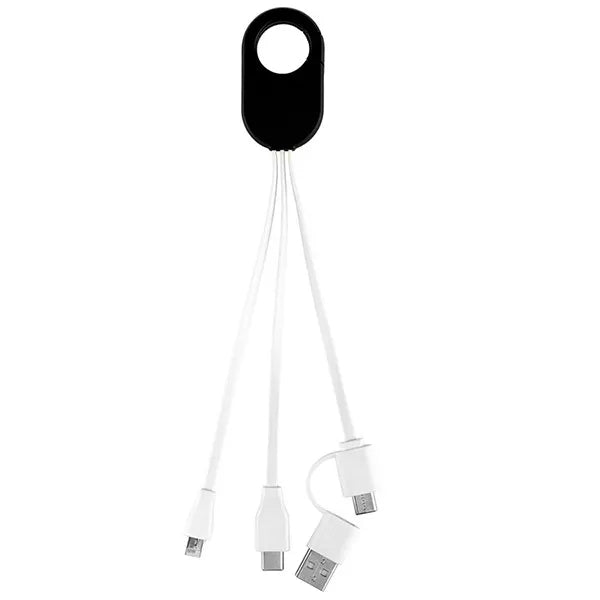 5-in-1 Cell Phone Charging Cable with Carabiner Clip