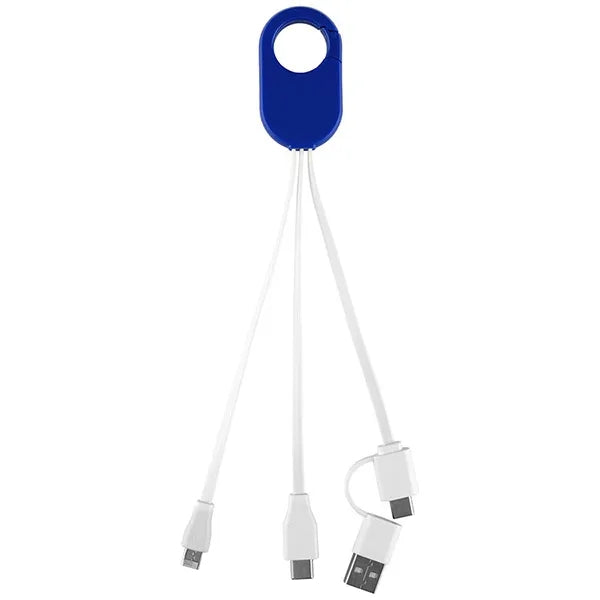 5-in-1 Cell Phone Charging Cable with Carabiner Clip