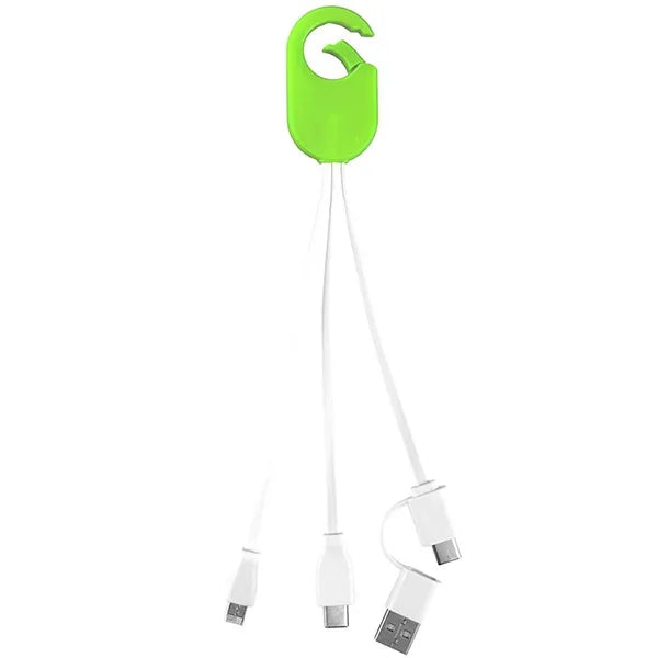 5-in-1 Cell Phone Charging Cable with Carabiner Clip