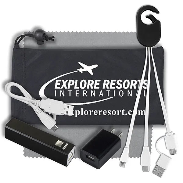 DaySaver Lux Mobile Tech Metal Power Bank Charging Kit