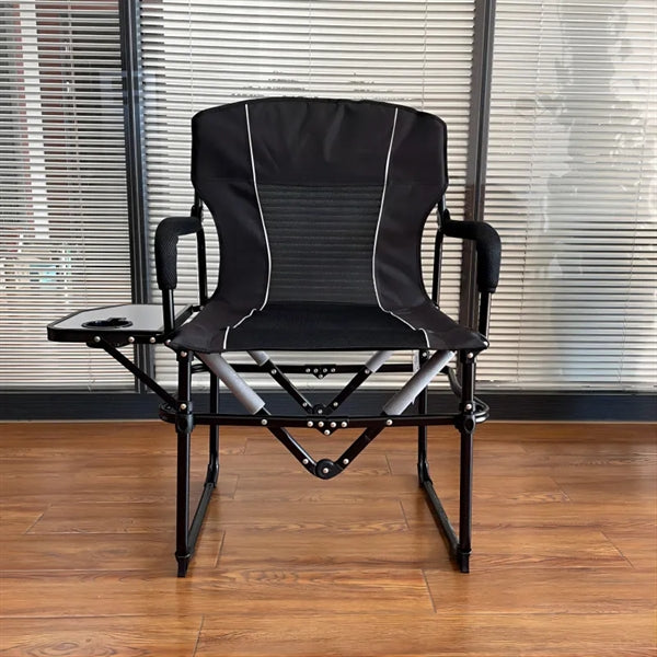 Heavy Duty Compact Camping Folding Mesh Chair with Side Tabl