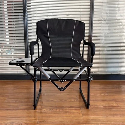 Heavy Duty Compact Camping Folding Mesh Chair with Side Tabl