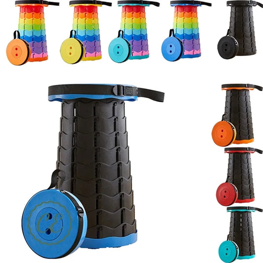 Portable Collapsible Retractable Stool for Camping