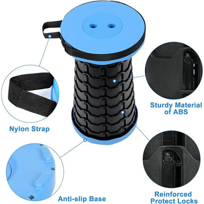 Portable Collapsible Retractable Stool for Camping