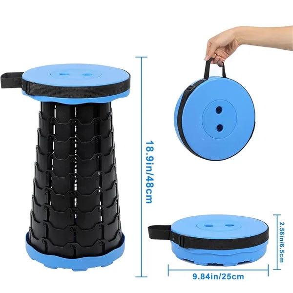 Portable Collapsible Retractable Stool for Camping
