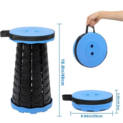 Portable Collapsible Retractable Stool for Camping