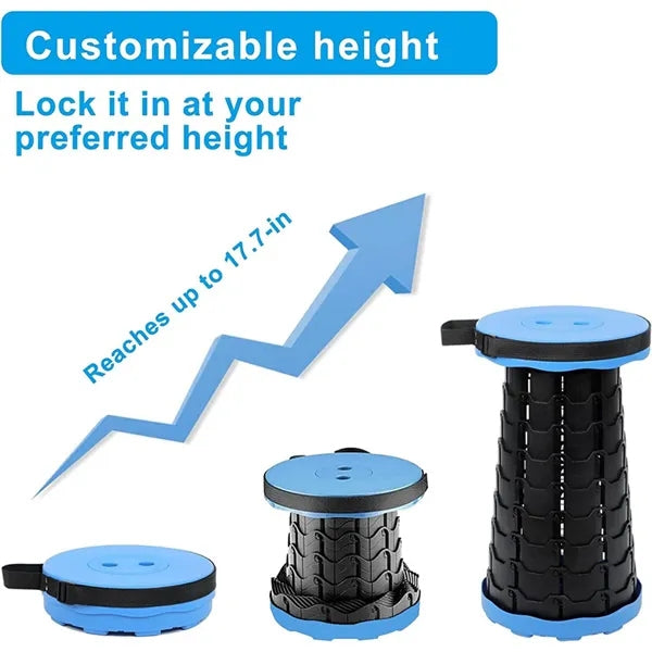 Portable Collapsible Retractable Stool for Camping