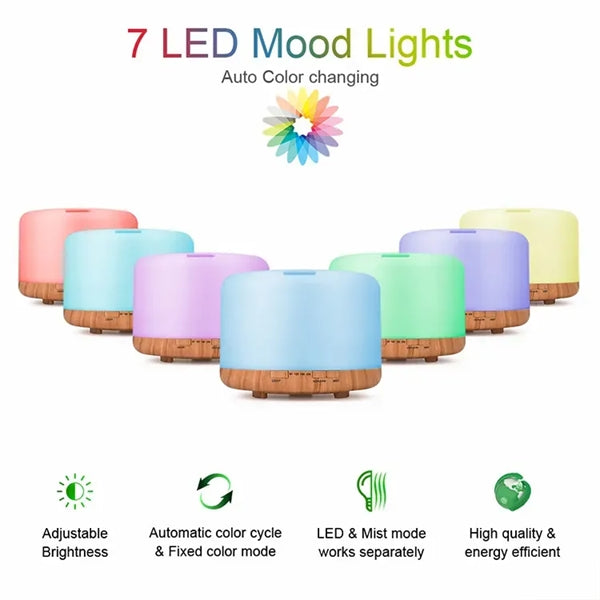 Wood Grain base Oil Aroma Diffuser with Remote Control
