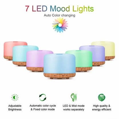 Wood Grain base Oil Aroma Diffuser with Remote Control