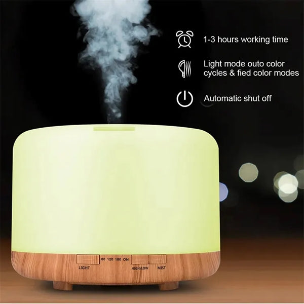 Wood Grain base Oil Aroma Diffuser with Remote Control