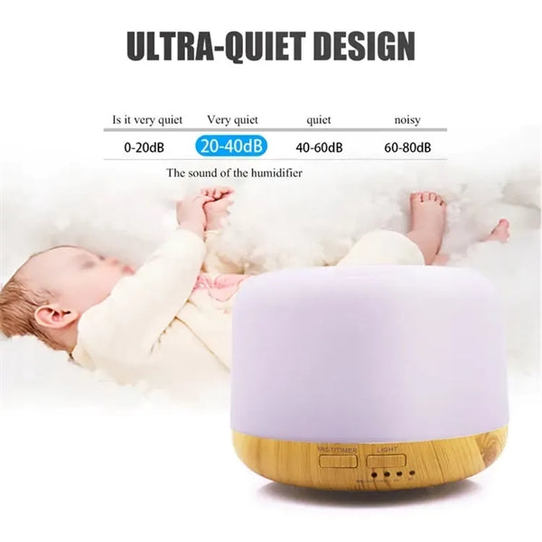 Wood Grain base Oil Aroma Diffuser with Remote Control