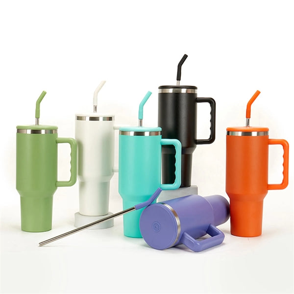40Oz Tumbler With Handle And Straw Lid