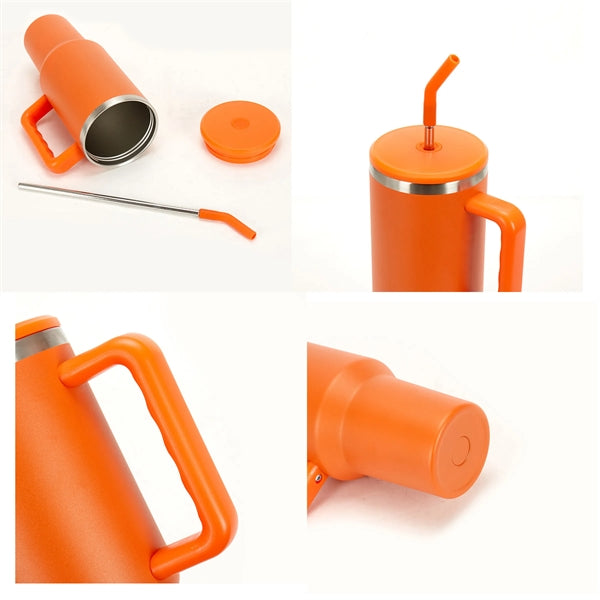 40Oz Tumbler With Handle And Straw Lid