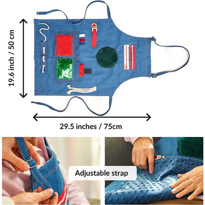 Unisex Multifunction Sensory Fidget Apron Blanket for Elders