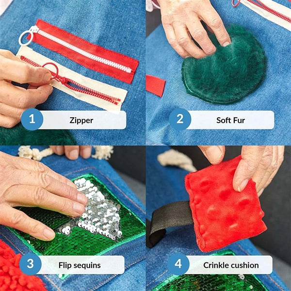 Unisex Multifunction Sensory Fidget Apron Blanket for Elders