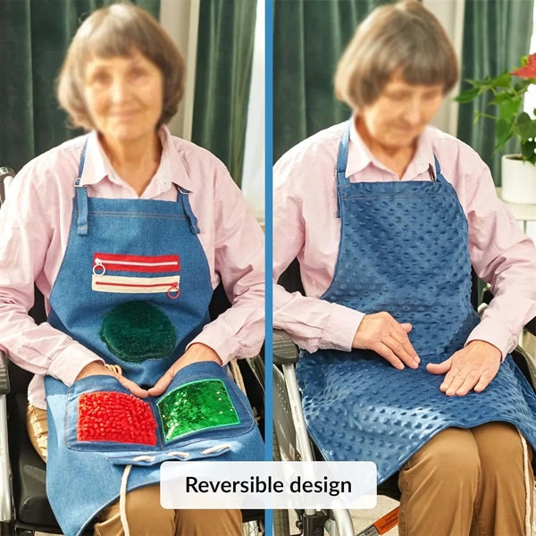 Unisex Multifunction Sensory Fidget Apron Blanket for Elders