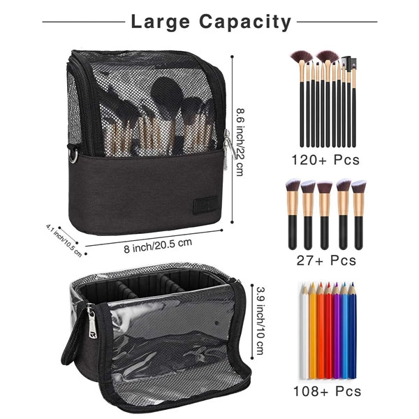 Large Capacity Portable Stand-Up Makeup Brush holder