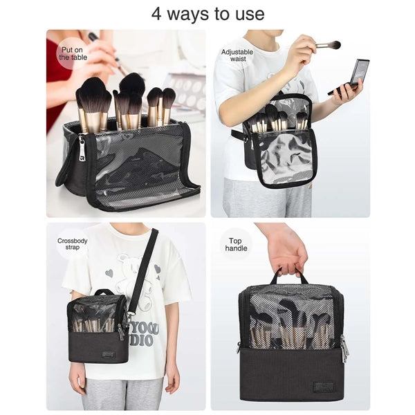 Large Capacity Portable Stand-Up Makeup Brush holder