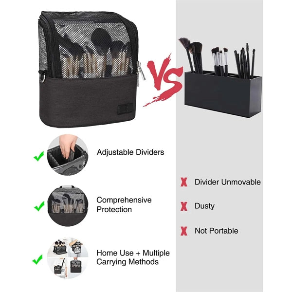 Large Capacity Portable Stand-Up Makeup Brush holder