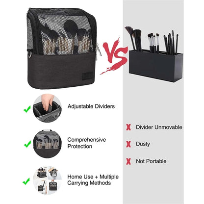 Large Capacity Portable Stand-Up Makeup Brush holder
