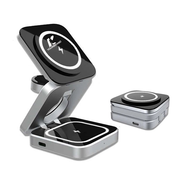 3in1 Adjustable Foldable Magnetic Wireless Charging Station