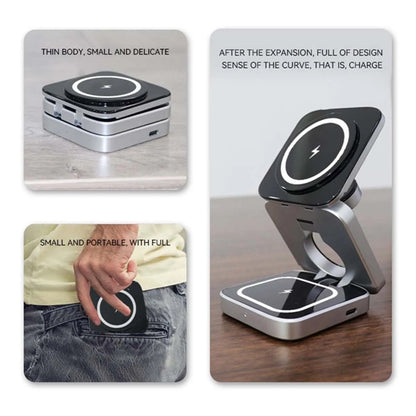 3in1 Adjustable Foldable Magnetic Wireless Charging Station