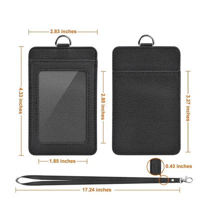 Professional PU Leather ID Badge Holder, Durable & Stylish