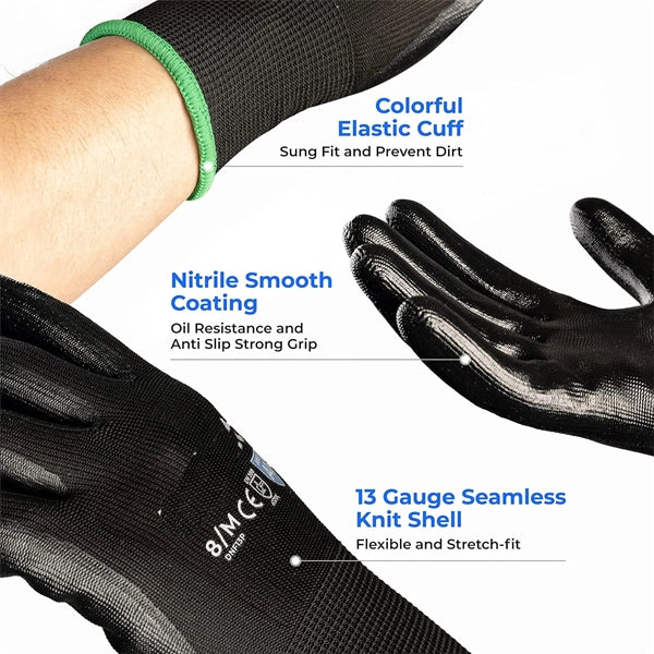 Nitrile Coated Safety Work Gloves