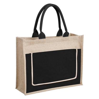 Jute Beach Tote Bag ( 7.87 ''Lx 6 ''W x 12.6 ''H )