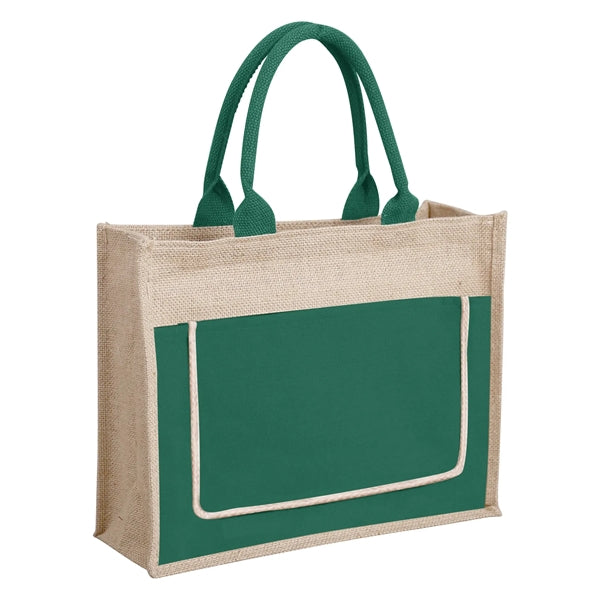 Jute Beach Tote Bag ( 7.87 ''Lx 6 ''W x 12.6 ''H )