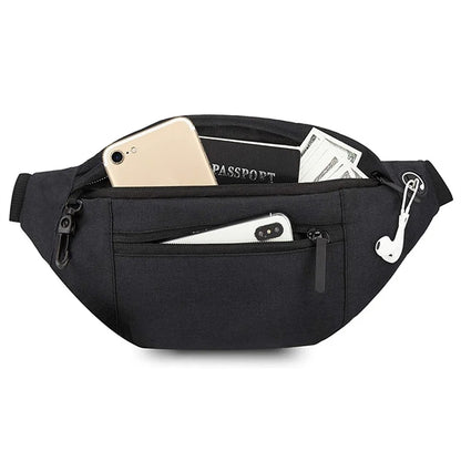 Large Crossbody Fanny Pack with 4 Pockets