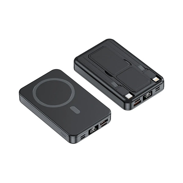 Magnetic Wireless Portable Charger with  Foldable Stand