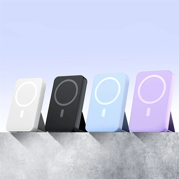 Magnetic Wireless Portable Charger with  Foldable Stand