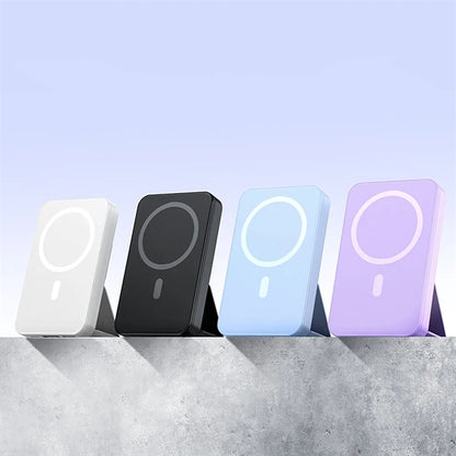 Magnetic Wireless Portable Charger with  Foldable Stand