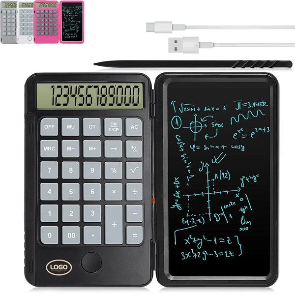 Calculator With Writing Tablet Foldable